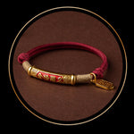 Buddha Stones 999 Sterling Silver Tibet Handmade Om Mani Padme Hum Fu Character TopRank Character Luck Braided Bracelet