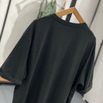 Mid-length Irregular Bevel Hem Cotton T-shirt