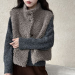 Sleeveless Faux Lamb Wool Vest