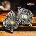 Buddha Stones Chinese Zodiac Natal Buddha Thangka Nine Palaces Eight Diagrams Wealth Rotatable Necklace Pendant