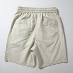 Retro Elastic Waist Loose Straight Leg Shorts