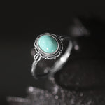 925 Sterling Silver Tibetan Turquoise Red Agate Protection Ring (Extra 30% Off | USE CODE: FS30)