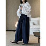 Women's Drawstring Elastic-waist Loose Casual Pants