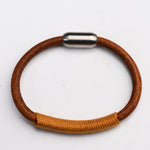 Buddha Stones Tibetan Leather Handmade Five Elements Luck Braid String Buckle Bracelet