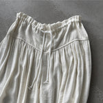 High-waisted Drawstring Pleated Culottes