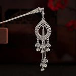 Buddha Stones Water Drop Lily of the Valley Flowers Tassels Confidence Hairpin