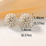 Pearl Dome Stud Earrings