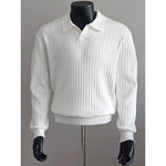 Seagull Collar Long-sleeved Knit Sweater