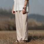 Summer Linen Loose Cropped Pants