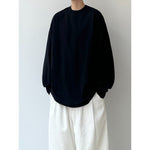 320G Solid Color Crew Neck Long Sleeve T-Shirt