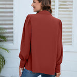 Zeagoo V Neck Button Down Shirts Long Sleeve Collared Blouses Tops