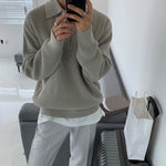 Loose-fitting Lapel Knitted Polo Shirt