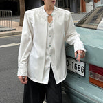 Padded Shoulder Lace Structured Blazer