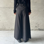 Simple Two-button Wide-leg Trouser Culottes