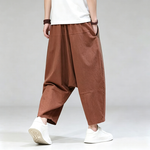 Drop-crotch Loose Lantern Harem Pants