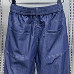 Ice Silk Drape Scimitar Loose Jeans