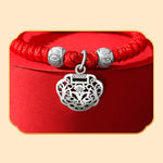 Buddha Stones 925 Sterling Silver Chinese Lock Charm Multicolored Red String Protection Handmade Braided Kids Bracelet (Extra 35% Off | USE CODE: FS35)