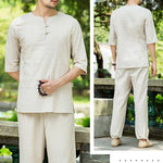 Buddha Stones Meditation Prayer Spiritual Zen Practice Uniform Clothing Men's Set