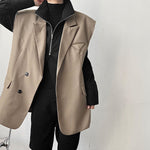Raw-Edge Deconstructed Suit Vest