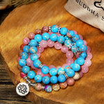 Buddha Stones Tibetan Purple Miano Real Bead Harmony Lotus Mala