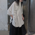 Loose Strappy Short Sleeve Shirt