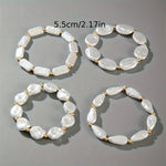 Pearl Statement Bracelet Set of 4