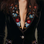 María ⎸ Blazer Bordado con Estampado Floral Multicolor