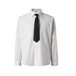 Wrinkle-resistant Detachable Tie Draped Shirt