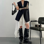 Loose-fitting Sleeveless Collarless Vest