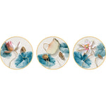 Buddha Stones 3Pcs Lotus Flower Meditation Enlightenment Wall Art Stickers