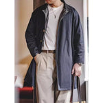 Army Green Lapel Hunting Mid-length Trench Coat