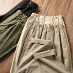 Wide-leg Cotton Loose Japanese Retro Casual Trousers