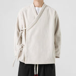 Thickened Diagonal-front Loose-fitting Belted Jacket