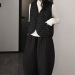 Retro Plaid Loose Vest Jacket