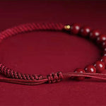 Buddha Stones Natural Cinnabar King Kong Knot Blessing String Bracelet (Extra 35% Off | USE CODE: FS35)
