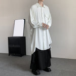 Mid-length Flowing Ice Silk Loose Shirt