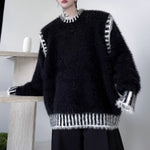 Pink Mink Cashmere Loose Knit Sweater