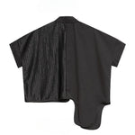 Womenâ€™s Patchwork Irregular Collar T-shirt