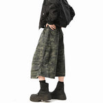American Camouflage Multi-pocket Loose Cropped Shorts