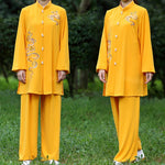 Buddha Stones Auspicious Clouds Embroidery Meditation Prayer Spiritual Zen Tai Chi Qigong Practice Unisex Clothing Set (Extra 30% Off | USE CODE: FS30)