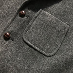 Vintage Multi-Pocket Herringbone Wool Vest