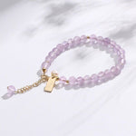 Buddha Stones Natural Amethyst Crystal Relieves Stress Bracelet