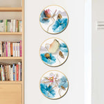 Buddha Stones 3Pcs Lotus Flower Meditation Enlightenment Wall Art Stickers