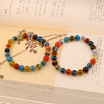 Buddha Stones Colorful Candy Agate Healing Strength Bead Bracelet
