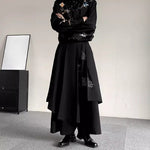 Irregular Retro Layered Draped Wide-leg Culottes