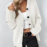 Zeagoo Women's Drawstring Detail Button Front Hooded Cardigan