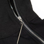 High-neck Side-zip Irregular Loose Top