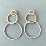 Vintage Gold and Silver Hoop Earrings