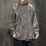 Vintage Python Jacquard Disc-button Shirt