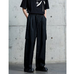 Multi-pocket Straight-leg Wide-leg Overalls